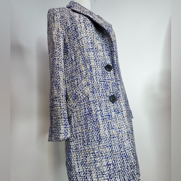 Zara Jackets & Blazers - Brand New Zara Long Blue Tweed Blazer US S